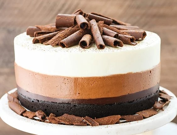 Triple Chocolate Mousse Cake