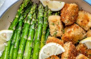 Garlic Butter Chicken Bites with Lemon Asparagus Garlic Butter Chicken Bites with Lemon Asparagus