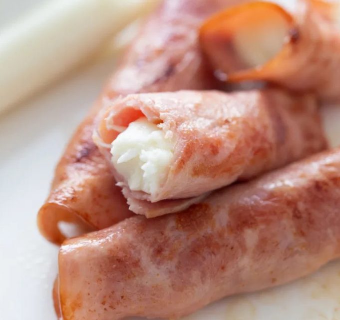 Keto Hot Ham Roll Ups With Cheese