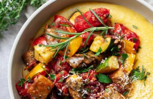 Parmesan Polenta with Roasted Vegetables Parmesan Polenta with Roasted Vegetables