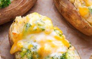 Broccoli and Cheddar Twice-Baked Potatoes Broccoli and Cheddar Twice-Baked Potatoes