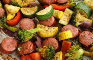 Keto Sheet Pan Sausage and Veggies Keto Sheet Pan Sausage and Veggies