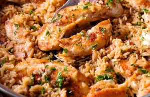 Chicken with Garlic Parmesan Rice Chicken with Garlic Parmesan Rice