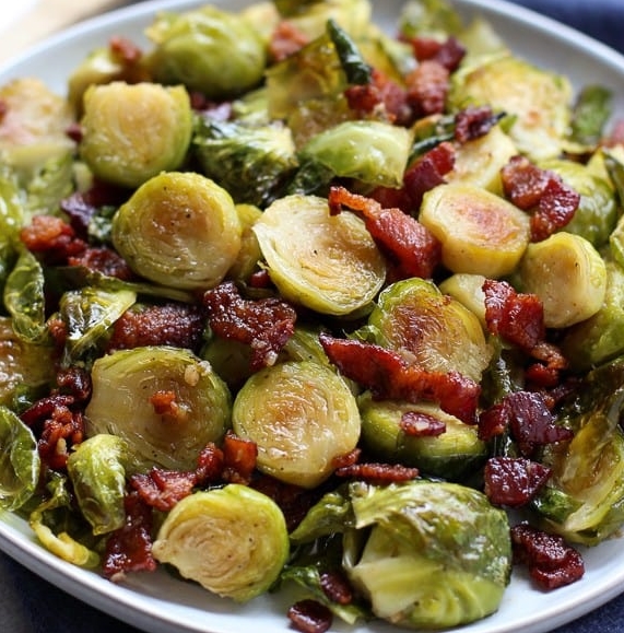 Honey Roasted Brussel Sprouts with Bacon