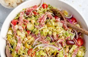 Italian Chopped Brussels Sprouts Salad Italian Chopped Brussels Sprouts Salad