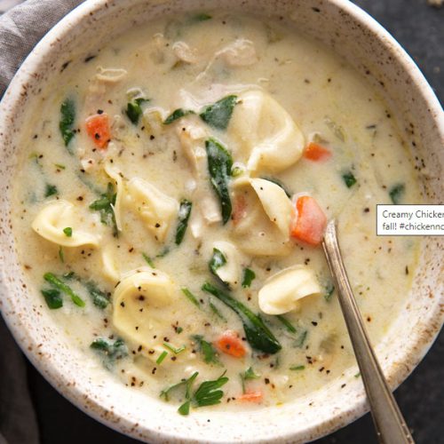 Creamy Chicken Tortellini Soup