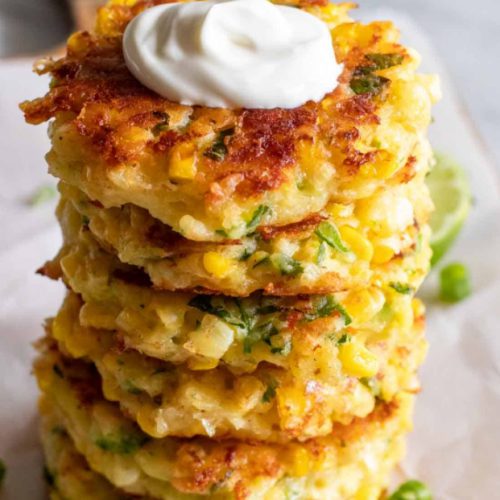 Cheesy Corn Fritters