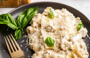 Skillet White Chicken Lasagna Skillet White Chicken Lasagna