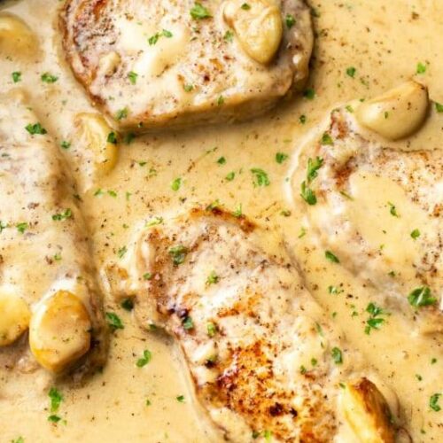 Creamy Garlic Pork Chops