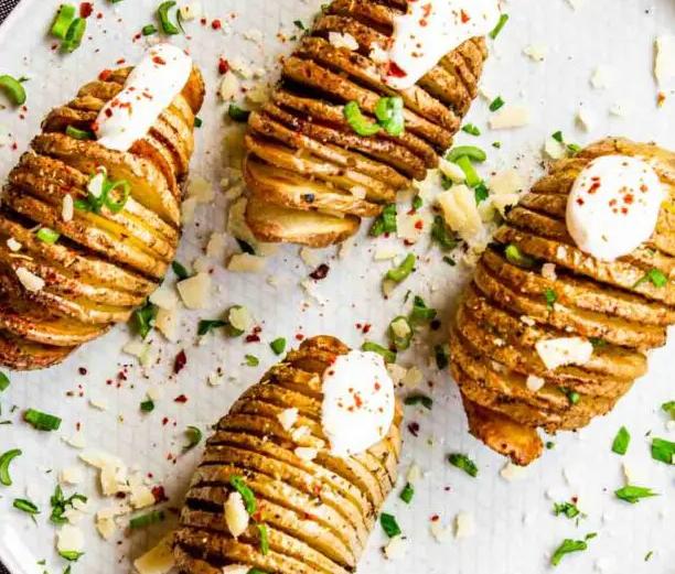 Air Fryer Hasselback Potatoes