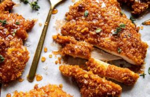 Baked Crunchy Hot Honey Chicken Baked Crunchy Hot Honey Chicken