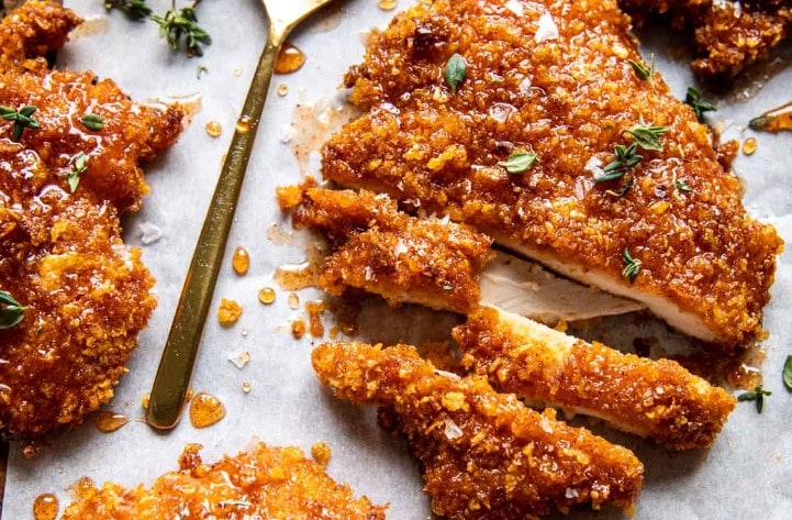 Baked Crunchy Hot Honey Chicken