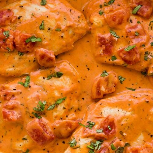 Creamy Tomato Basil Chicken Breasts