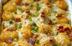 Chicken Bacon Ranch Tater Tot Casserole