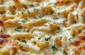 Dump and Bake Chicken Alfredo Casserole