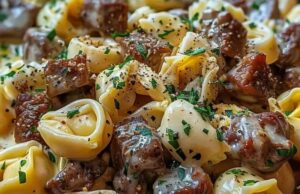 Cheesesteak Tortellini in Rich Provolone Sauce Cheesesteak Tortellini in Rich Provolone Sauce