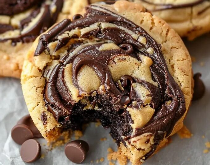 Peanut Butter Brownie Swirl Cookies