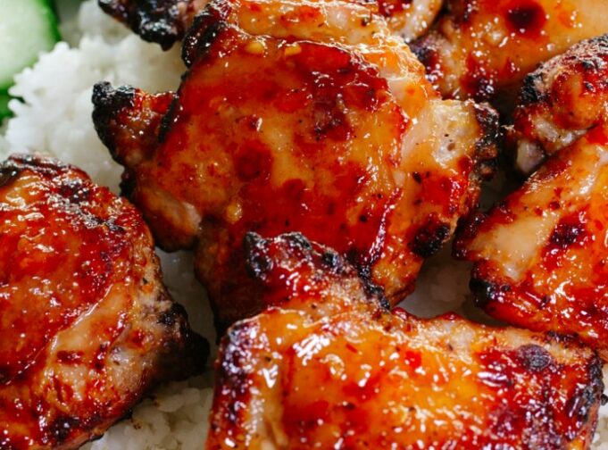 Sticky Sweet Chili Chicken Thighs