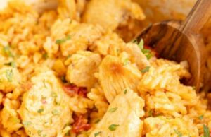 One Pot Queso Chicken and Rice One Pot Queso Chicken and Rice