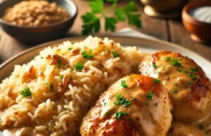 Creamy Smothered Chicken and Rice Creamy Smothered Chicken and Rice