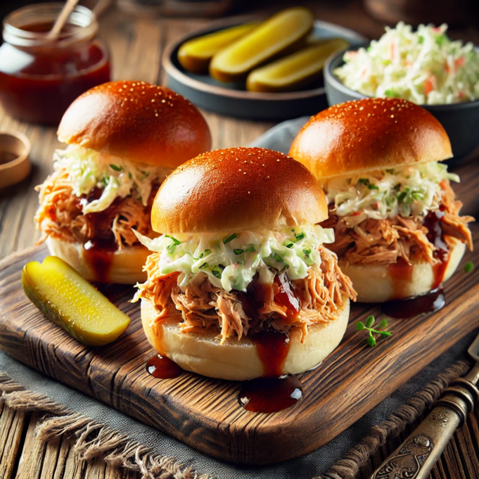 Slow Cooker BBQ Chicken Sliders