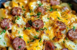 Cheesy Ranch Potatoes and Smoked Sausage