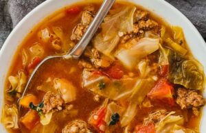 Keto Cabbage Soup with Ground Beef