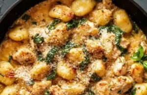 Garlic Chicken Gnocchi Skillet