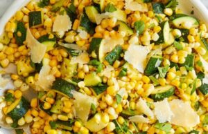 Parmesan Zucchini and Corn Skillet