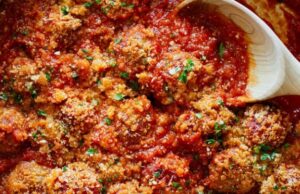 Ricotta Meatballs with the Crispy Topping