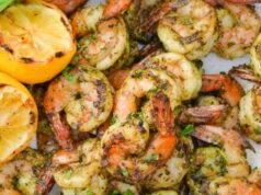 Grilled Pesto Shrimp