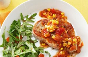 One-Skillet Salsa Pork Chops One-Skillet Salsa Pork Chops