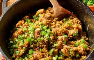 Honey Garlic Chicken & Rice Casserole