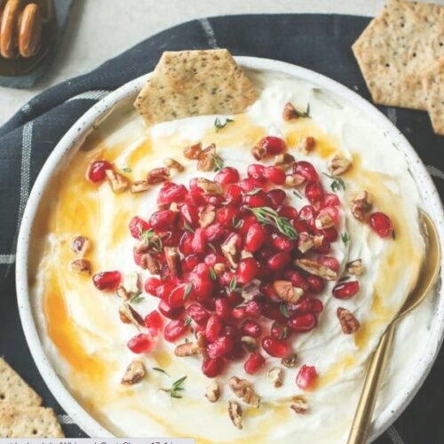 Honey Whipped Goat Cheese with Pomegranate