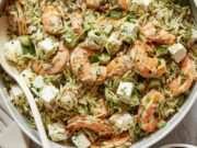 Ina Garten’s Roasted Shrimp & Orzo; The Perfect Make Ahead Party Salad!