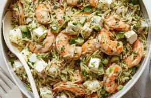 Ina Garten’s Roasted Shrimp & Orzo; The Perfect Make Ahead Party Salad!