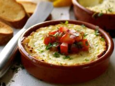 Lemon Garlic Baked Ricotta