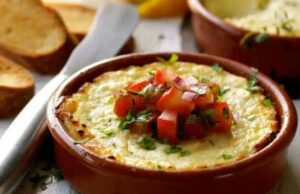 Lemon Garlic Baked Ricotta