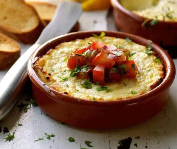 Lemon Garlic Baked Ricotta