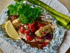 Mediterranean Salmon Baked in Foil