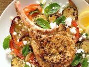 One Pan Lemon Pepper Pork with Couscous & Feta One Pan Lemon Pepper Pork with Couscous & Feta