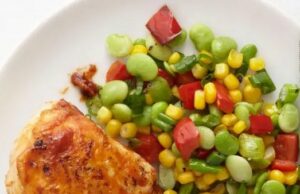 Barbecue Chicken with Succotash: A Complete Summer Meal in Under an Hour BBQ Chicken with Fresh Summer Succotash