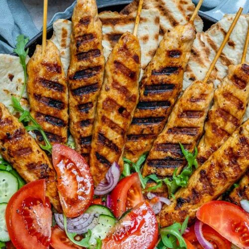 Ground Turkey Kebabs With Sumac Yogurt Dip