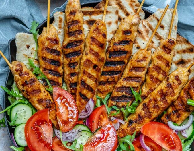 Ground Turkey Kebabs With Sumac Yogurt Dip