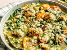 Hearty Italian Wedding Soup with Chicken Meatballs Italian Wedding Soup