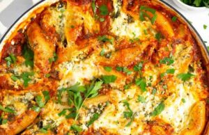 Creamy No Boil Ricotta Stuffed Shells with Spinach Ricotta Stuffed Shells with Spinach