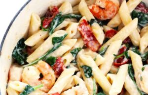 Creamy Shrimp Florentine Pasta: An Elegant 30 Minute Dinner Creamy Shrimp Florentine Pasta