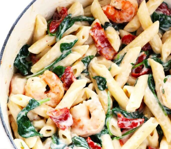 Creamy Shrimp Florentine Pasta