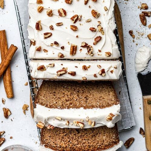 Gingerbread Loaf with Maple Cream Cheese Frosting