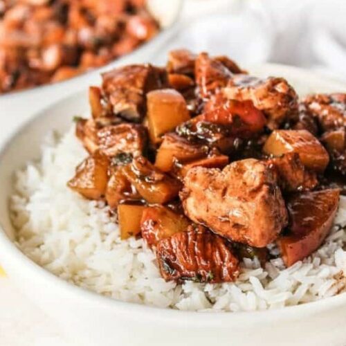 Balsamic Peach Skillet Chicken